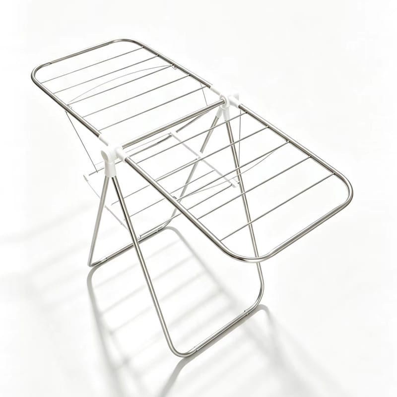 New Foldable Freestanding Clothes Drying Rack, Indoor Balcony Laundry Rack, Bedroom Drying Rack with Clothes Rail