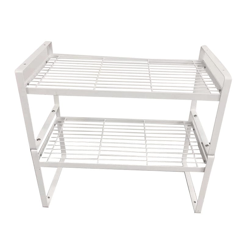 Double-Tier Kitchen Shelf Microwave, Rice Cooker & Spice Organizer Rack for Countertop