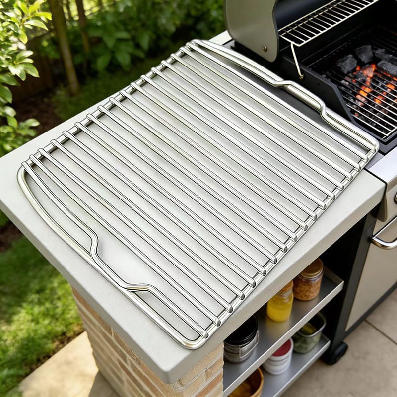 304 Stainless Steel Rectangular BBQ Grill Mesh with Thickened Wire for Japanese Style Electric Grill