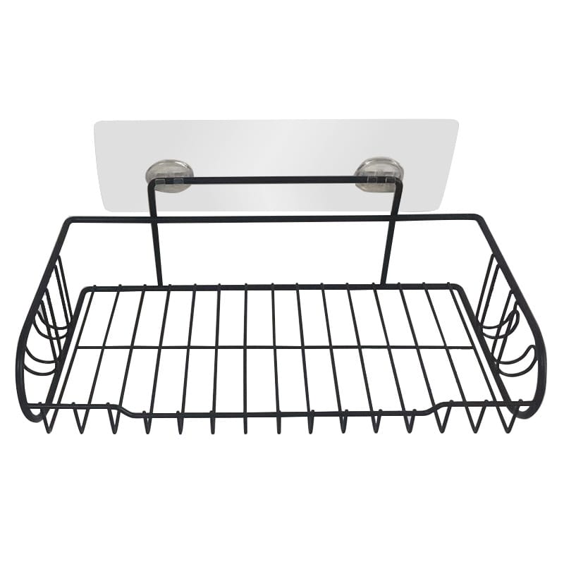 No-Drill Wall-Mounted Square Bathroom Shelf for Toiletry and Shower Storage Organizer